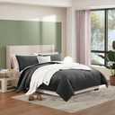 UGG Remina Comforter Set 5 Piece Bed in a Bag with Throw Blanket, Decorative Pillow, Shams, and Reversible Comforter Hypoallergenic Washable Luxury Plush Warm Fluffy Bedding Set, King, Charcoal Grey