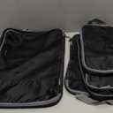 BAGAIL 4 Set/6 Set/8 Set Compression Packing Cubes Travel Accessories Expandable Packing Organizers (Half Mesh, 6-Black)