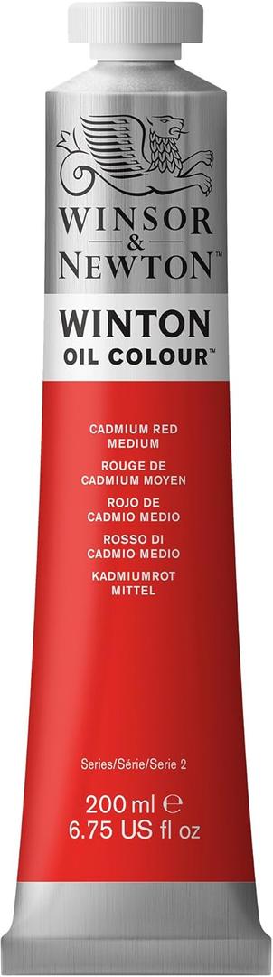 Winsor & Newton Winton Oil Color, 200ml (6.75-oz) Tube, Cadmium Red Medium