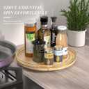 Farmhouse Oak 13" Lazy Susan Turntable Organizer for Cabinet, Round Wooden Lazy Susan Organization and Storage for Dining Table, Pantry, Kitchen, Countertop, Cupboard,Home Decor