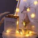 ANJAYLIA Star Lights 10 FT 20 LED Battery Operated String Lights for Bedroom Indoor & Outdoor, Party, Wedding and Ramadan Christmas Decorations 2 Pack Warm White