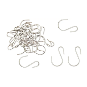 S Hooks for Hanging Plants, Clothes, S Shaped Hooks Made of Stainless Steel, Heavy Duty S-Hooks, 20 Pack