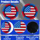 3 x DEAELF 2PCS American Flag Car Cup Holder Coasters, Non-Slip Insert Cup Coaster, 2.75 Inch Shockproof Embedded Drink Mat, Universal Car Interior Decoration Accessories for Women Men (Style2)