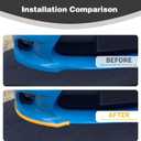 for Charger Front Bumper Lip Splitter Protector Cover Trim for 2015-2023 Dodge Charger Yellow Exterior Accessories 2pcs, Not for SXT/Widebody