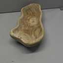 Wavy Live Edge Wooden Dough Bowl for Decor 16"L Medium Natural Root Wood Hand Carved Decorative Wooden Farmhouse Fruit Bowl Handmade, Home Decoration Centerpiece, Table Display Bowl