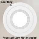 Lighting Labs 12 Pack Matte White Goof Trim Ring for 8" Inch Recessed Can Lighting Down Light, Outer Diameter 8.6 Inches, Inner Diameter 6.2 Inches