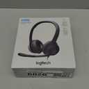 Logitech H390 Wired Headset for PC/Laptop, Stereo Headphones with Noise Cancelling Microphone, USB-A, in-Line Controls, Works with Chromebook - Black