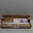 Silver Decorative Crystal Curtain Rods:18-45 Inch Heavy Duty Adjustable Window Curtains Rods for Bedroom Living Room,Nickel Modern Girly Acrylic Drapery Rods Set with Sheer Bling Foil Finials