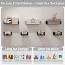 Floating Wall Shelves Metal U Shape Wall Mount Bookshelf CD DVD Storage and Display Shelves, Black Set6