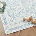 jinchan Area Rug 6x9 Rug Washable Boho Living Room Rug Floral Print Large Rug Indoor Soft