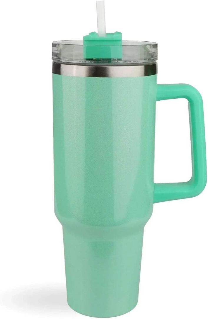 40 oz Handled Tumbler Shimmer - Mint