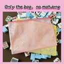 4 x Transparent Mahjong Tiles Bag with Zipper 2 Pack, Empty Case for American Mahjong, Mah Jong Gifts Accessories,2 Colors of Transparent Mahjong Rack Bag,Domino or Tile Games Box(Case Only) (Yellow and Pink-2)