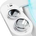 CLEAR REAR Bidet Attachment for Toilet Seat -Non-Electric with Self Cleaning Nozzles, Leak Proof Connectors, Adjustable Water Spray, Rear & Feminine Wash - Toilet Bidet Upgrades (Cold & Warm Water)