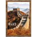 Picrit 8x12 Picture Frame, Photo Frame for Wall Mounting Display, Brown 2 pack