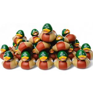 Mallard Rubber Duckies - Rubber Duck Bath Toys and Jeep Ducks (24 Pack)