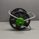 Water Hose Reel Cart, Holds 65-147 Ft of 5/8 Inch Hose, Wall Mounted Garden Hose Cart, Portable Hose Holder for Convenient Hose Storage and Watering (Green)