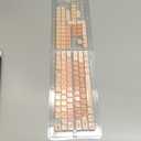 PBT Keycaps, Flesh Pink Foundation Jelly Keycaps MOA Profile, 128 Keys Elegant Cute Custom Key caps for Cherry Gateron MX Mechanical Keyboard, Ergonomic, No Tear & Never Fades