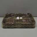 Water Hyacinth Woven Serving Tray Rectangular Hand-Woven Wicker Storage Trays for Coffee/Breakfast/Dessert/Fruit/Bread (Brown-Large)