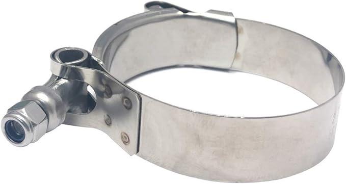 ISPINNER 1 Pack 4.5 Inch Stainless Steel T-Bolt Hose Clamps, Clamp Range 121-129mm for 4.5" Hose ID,