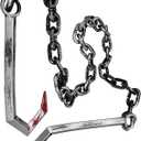 Nicky Bigs Novelties Plastic Fake Butcher Hook Meat Hooks with Chain Weapons Halloween Horror Prop