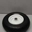 13" 5.00-6 Flat Free Solid Polyurethane Tire and Wheel Replacement, 1 Pack PU Airless Tire with 3/4" Bearing 3" Centered Hub for Wheelbarrow/Golf Car/Turf Equipment/Utility Vehicles, 1 Pc