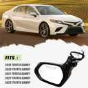 Right Passenger side Mirror Fits 2018-2024 Toyota Camry with Power Glass, Heated, Turn Signal, Blind Spot Detection and Manual Folding Match to White Replace 8791006840(7Pins)