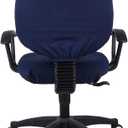 Smiry Stretch Jacquard Office Computer Chair Covers, Removable Washable Universal Desk Rotating Chair Slipcovers Protector, Seat + Backrest Cover, Navy Blue