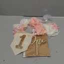 Boho Daisy Highchair Banner 1st Birthday Girl For First Party Decorations Set With Handmade Cake Topper Crown Hat