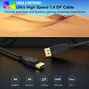 VESA Certified 8K DisplayPort 1.4 Cable 5-Pack, High Speed 48Gbps Display Port DP Cable 6 Feet (8K@60Hz, 4K@/240Hz/144Hz/180Hz/165Hz, 1080P@240Hz) for Gaming Computer Laptop TV Monitor