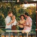 Brightown LED Outdoor String Light, 109 Feet Patio Lights with 52 Edison Shatterproof Bulbs(2 Spare), UL Listed Waterproof Outside Lights for Backyard Balcony Party Xmas Decor, E12 Base, Connectable (Black)