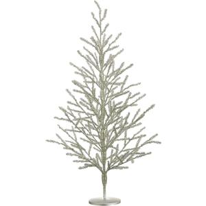 40 Inch Tinsel Christ mas Tree Antique Silver - 3.33 Foot Tinsel Pine Tree