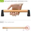SELEWARE 6-Pack 17-Inch Playground Safety Handles, Solid Beech Wood Kids Playground Grab Handles with Plastic Brackets, Playset Handles for Indoor Outdoor Playhouse Treehouse Climbing Frame & More