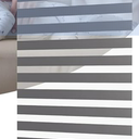 AOSKY Cordless Zebra Blinds for Windows Pull Down Roller Window Shades Dual Layer Light Filtering Privacy for Day and Night, Free-Stop Door Shades for Home Easy to Install (50" W X 72" H, Grey)