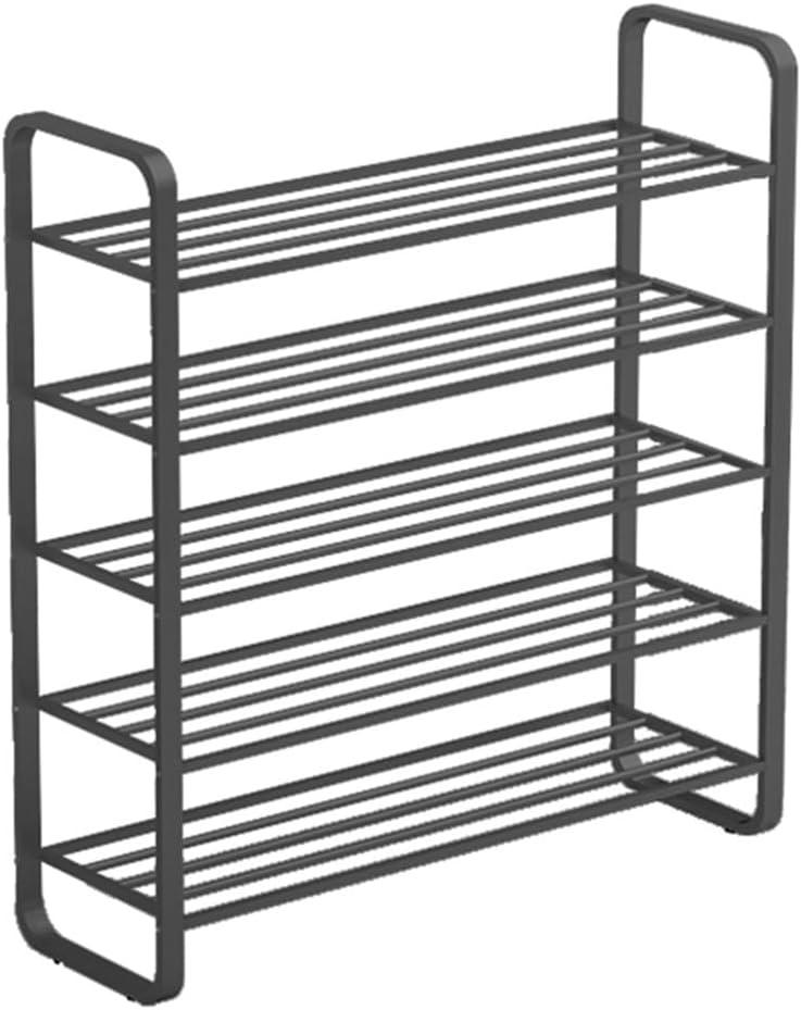 Plastic Shoe Rack 5 Tiers Floor Standing Shoe Rack Organiser Non Woven Fabric Shelves Shoe Shelf Storage Quick Assembly