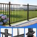 36 in. H x 4 ft. W Aluminum Deck Railing Kit, Outdoor Modular Porch Railing