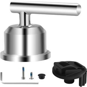 Shower Faucet Handle Replacement, Compatible with Moen T2901BL Posi-Temp Shower Handle and for 1222 Cartridge, Faucet Handle, Solid Handle (Polished Chrome)