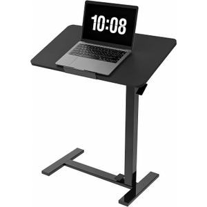 DUMOS Mobile Standing Desk, Bedside Table, Overbed Table, 27.56*15.75*42.52inch