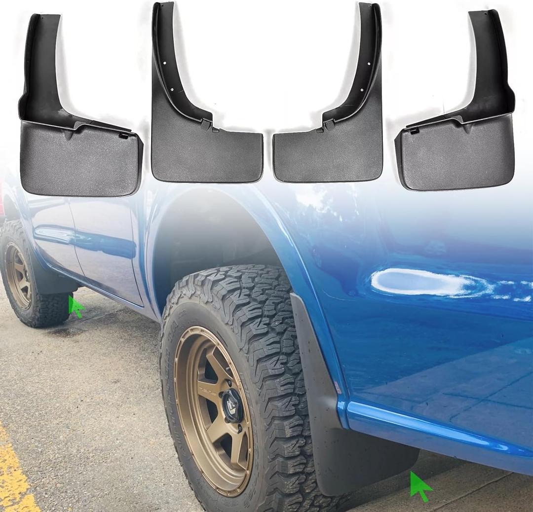 Mud Flaps for Ford Ranger 2019 2020 2021 2022 2023 (Not Fit for Raptor & Tremor Package Model) Front & Rear No Drill All Weather Mudflaps Splash Guards for Ranger Trucks