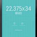 LaVie Home 22.375x34 Picture Frame Black Puzzle Frame, Display Pictures, Puzzle 22.375x34 Without Mat, Stable Frame and Polished Plexiglass, Horizontal and Vertical Format of The Walls