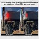 UTV LED Tail Lights Compatible with Polaris Ranger 900 XP 1000 570 Full Size 2014-2024, General XP XP4 1000 2017-2021, Replaces #2412774 2411866, Red Taillights Brake Stop Light (2 pack)