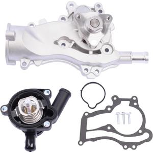 Water Pump Thermostat Kit Compatible with 2013-2020 Encore & 2011-2016 Cruze & 2012-2020 Sonic & 2013-2020 Trax L4 1.4L Turbocharged Engine, Replaces OE AW6662 25192709 55565336 902808 34709