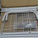 AOODA Long 2 Tier Shoe Rack for Closet Metal Wide Stackable Shoe Storage Organizer for Entryway, Bedroom, Floor, 18-Pairs Low Sneaker Shelf, White (11.4 x 42.7 x 18.7)