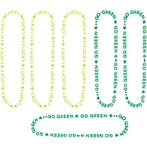2 x Amscan Festive Multicolor St. Pat's Glow In The Dark Word Beads - 33" (Pack of 6) - Eye-Catching Design - Perfect for St. Patrick's Day & Night Celebrations
