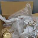 Fohil 5" & 4" Hurricane Glass Candle Holders, Set of 2 Metal Candle Holder with Handmade Sturdy Glass Dome, Candle Lantern for Pillar Candles, Plants, Table Centerpiece, Home Decor