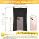 1 MIDDLE ONE 2 Pack Small Pillow, Memory Foam Mini Pillow 11 X 7 Inches for Travel, Sleeping, Nap and Neck, Knee, Lumbar Support, Tiny Cushion for Pet, Dogs (Black)