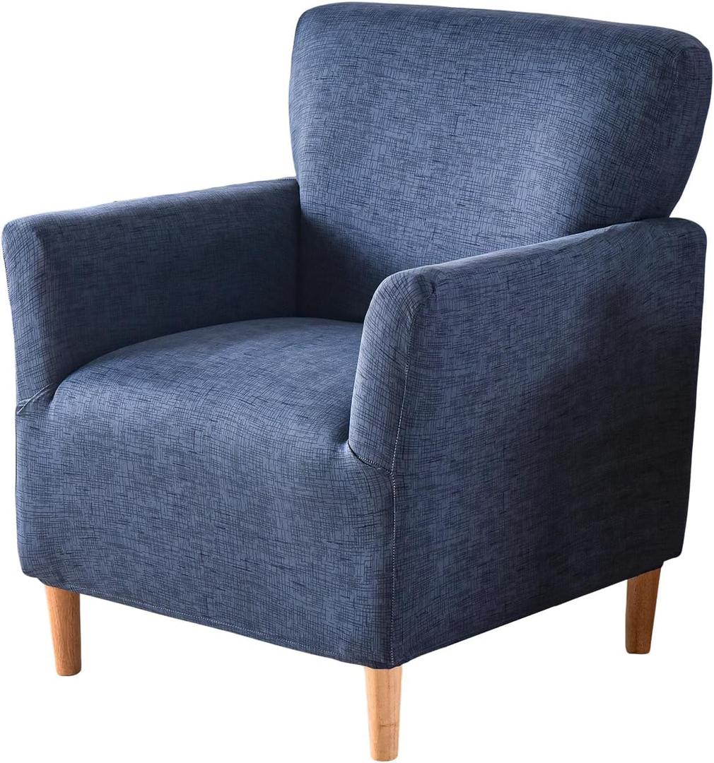 Stretch Chair Covers Armchair Slipcovers 1-Piece Printed Banquet Accent Chair Covers with Arms Soft Chair Slipcovers for Living Room Kids Pets Friendly Furniture Protector,Color 01