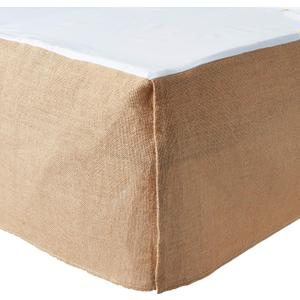 Greenland Home Burlap Bed Skirt, Natural, Queen