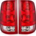 Tail Light Assembly Compatible with 2007-2013 GMC Sierra 1500 2500HD 3500HD Factory Style Pickup Truck Taillight Rear Brake Lamps OE Replacement, Passenger and Driver Side