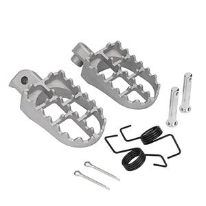 Footpegs Foot Pegs Footrest Foot Rest Compatible with 50CC 70CC 90CC 110CC 125cc Taotao PW50 PW80 TW200 XR50R CRF50 CRF70 CRF80 CRF100F Dirt bike Silver