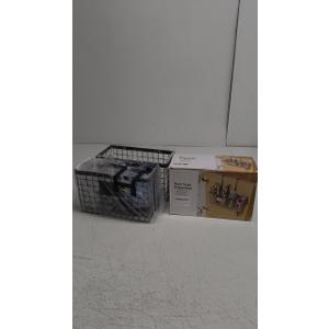 2 Pack Hair Tool Organizer, Adhesive Hair Dryer Holder Cabinet Door/Wall Mounted Adjustable Height Blow Dryer Holder Under Sink Bathroom Hair Appliance Organizer and Storage Countertop(Black)